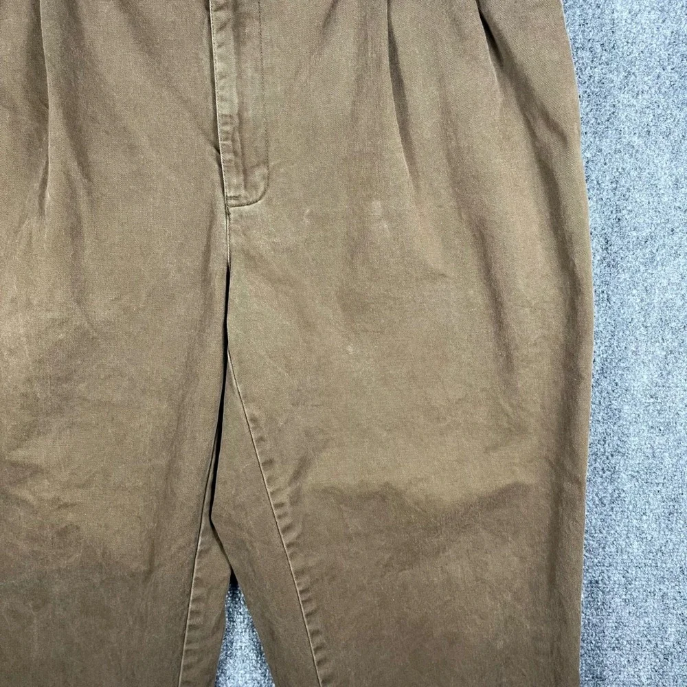 Vintage Polo Ralph Lauren Hammond Pant Mens 38 Brown Pleated‎ Classic Chino